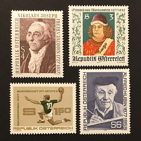 Austria LOT MNH ** 4 single issues 1.50 4 3 and 6s