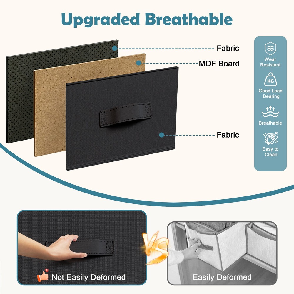 Non-Woven Fabric Multi-Functional Storage Cabinet, Double Row 6-Drawer