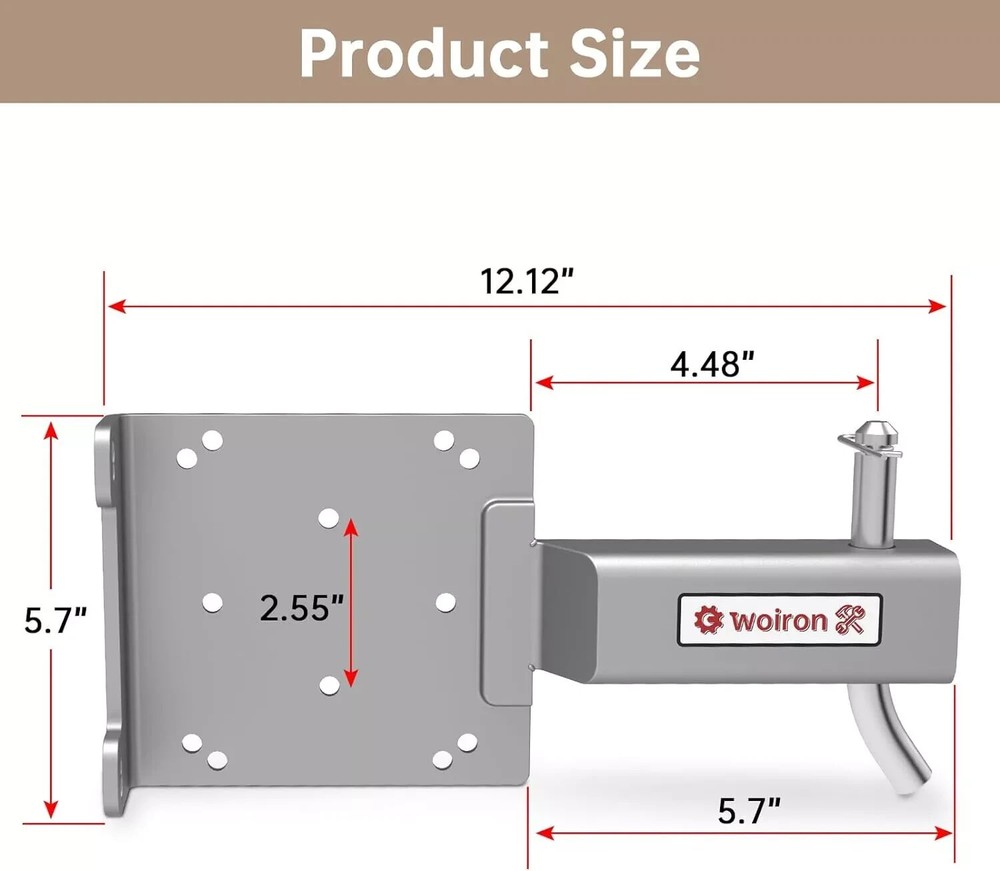 Universal 2" Receiver Trailer Hitch Winch Mount Plate ,Winch Mounting Bracket,Wi