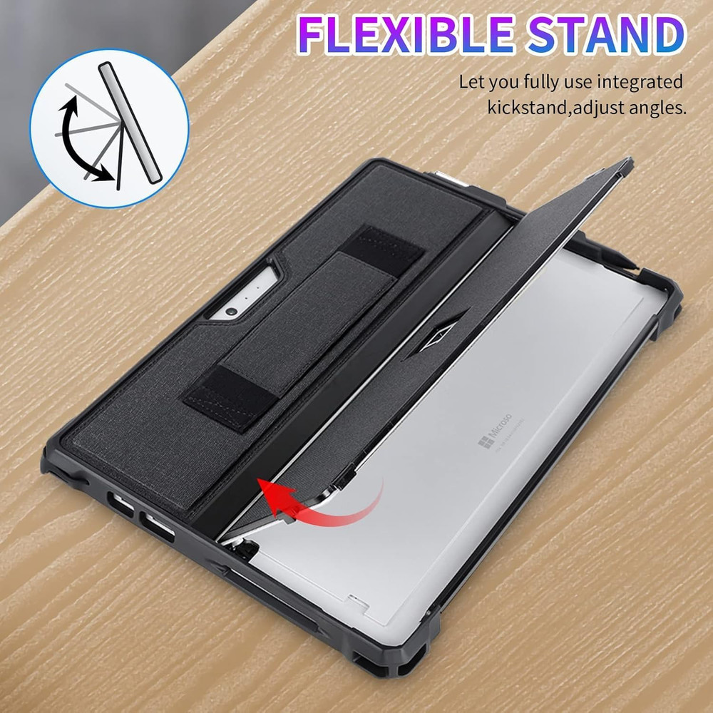 Case for 12.3" Microsoft Surface Pro 7+/7/6/5/4/LTE Protective Rugged Cover Case