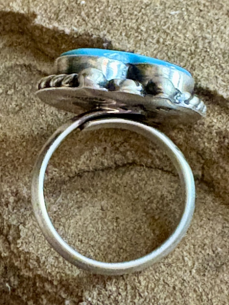 sterling silver turquoise heart ring size adjustable