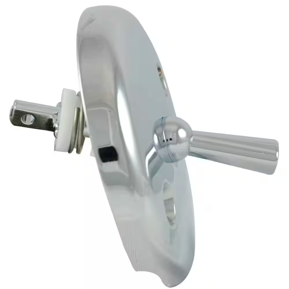 Overflow Plate with Trip Lever in Chrome