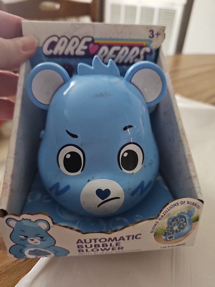 Care Bears Bubble Blower 8.25"H - Blue Grumpy Bear NEW Great Gift For Spring