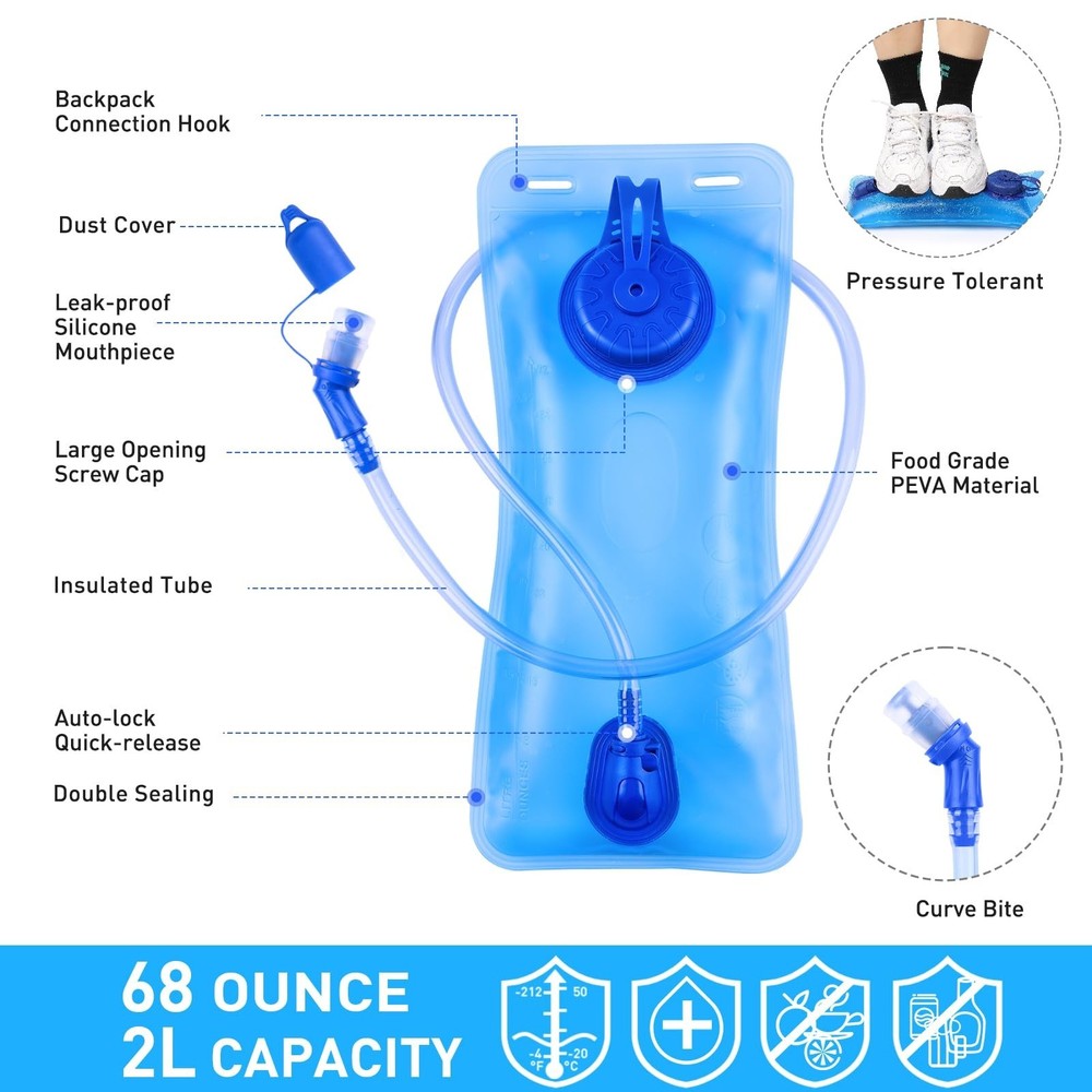 Rave Hydration Pack, Hydration Backpack with 2L Hydration Bladder, ... Fast Ship