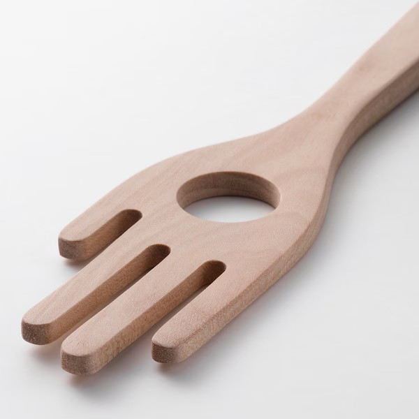 NEW: IKEA Spaghetti server Spoon, solid wooden birch, 12 " - with Tags STRÅLFENA