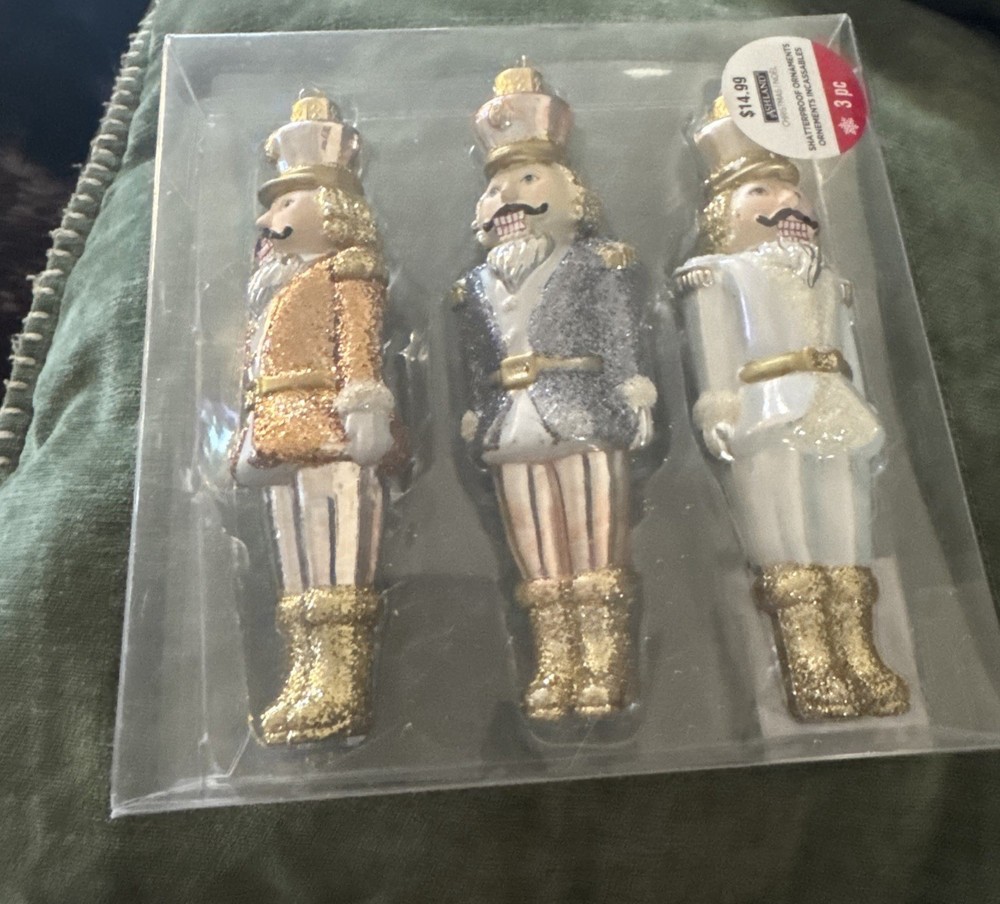 Ashland Nutcrackers 3 Gold Silver White 6”