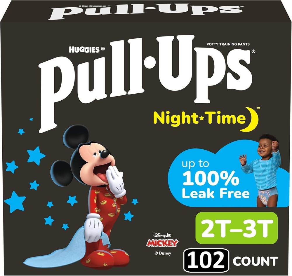 Pull-Ups Boys' Night-Time Potty Training Pants, Size 2T-3T*102 COUNT*