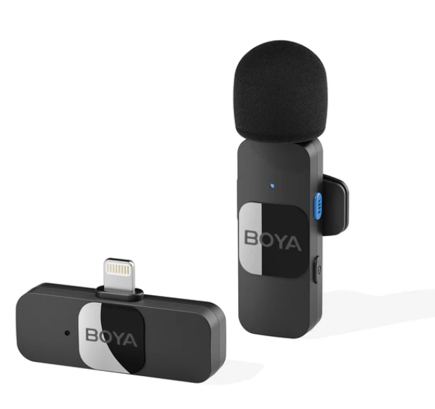 BOYA BY-V Professional Wireless Lavalier Mini Microphone - iPhone, Android, More