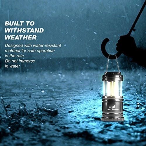 LED Camping COB Lantern Flashlights - Super Bright 4 Pack Medium (350 Lumens)