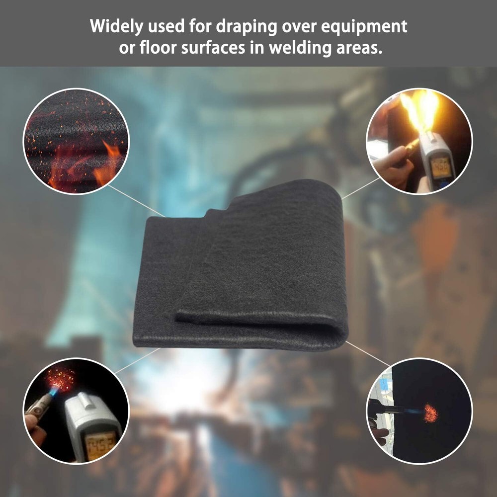 Welding Pad Protector Carbon Felt Torch Solder Heat Shield Flame-Resistant Pad