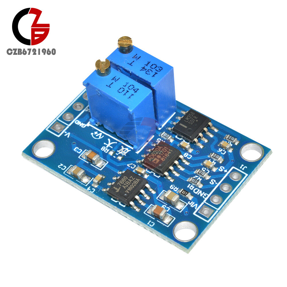 uV/mV Voltage Amplifier Transmitter AD620 Amplify Microvolt Signal Board Module