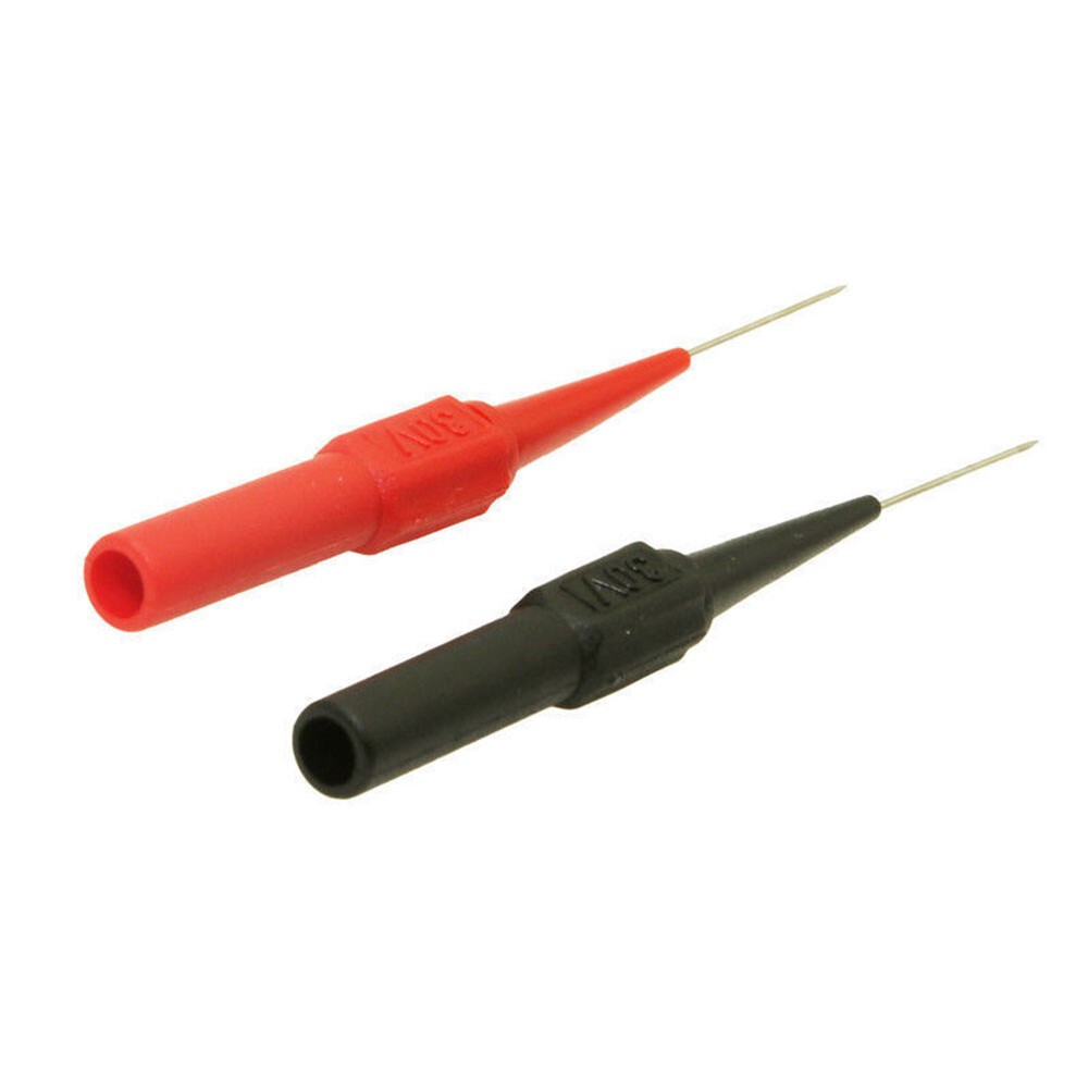 2X Multimeter Test Lead Extention Back Probes Sharp Needle Micro Pin For Banana