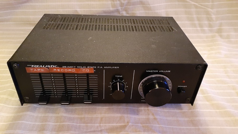 Vintage Realistic MPA-35A PA Amplifier 35 Watt Model 32-2027 Solid State Working