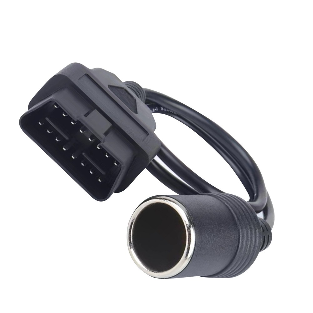 Universal ABS OBD2 Car Cigarette Lighter 16 Pin Socket Power 1 Way Adapter cc