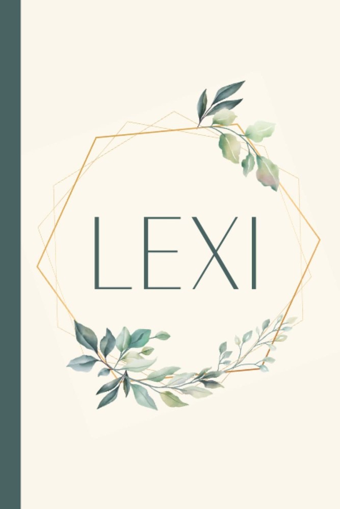 Lexi Personalized Journal - Lined Notebook for To-Do Lists - Greenery and Gold -