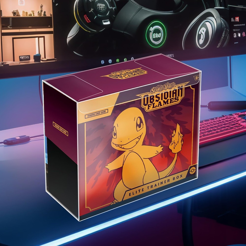 【5 Pcs】 PKMN ETB Protector Case, Elite Trainer Box Protector, ETB Box Plastic