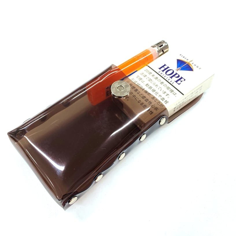 Clear PVC Waterproof Cigarette Case (Short), Magnetic Snap