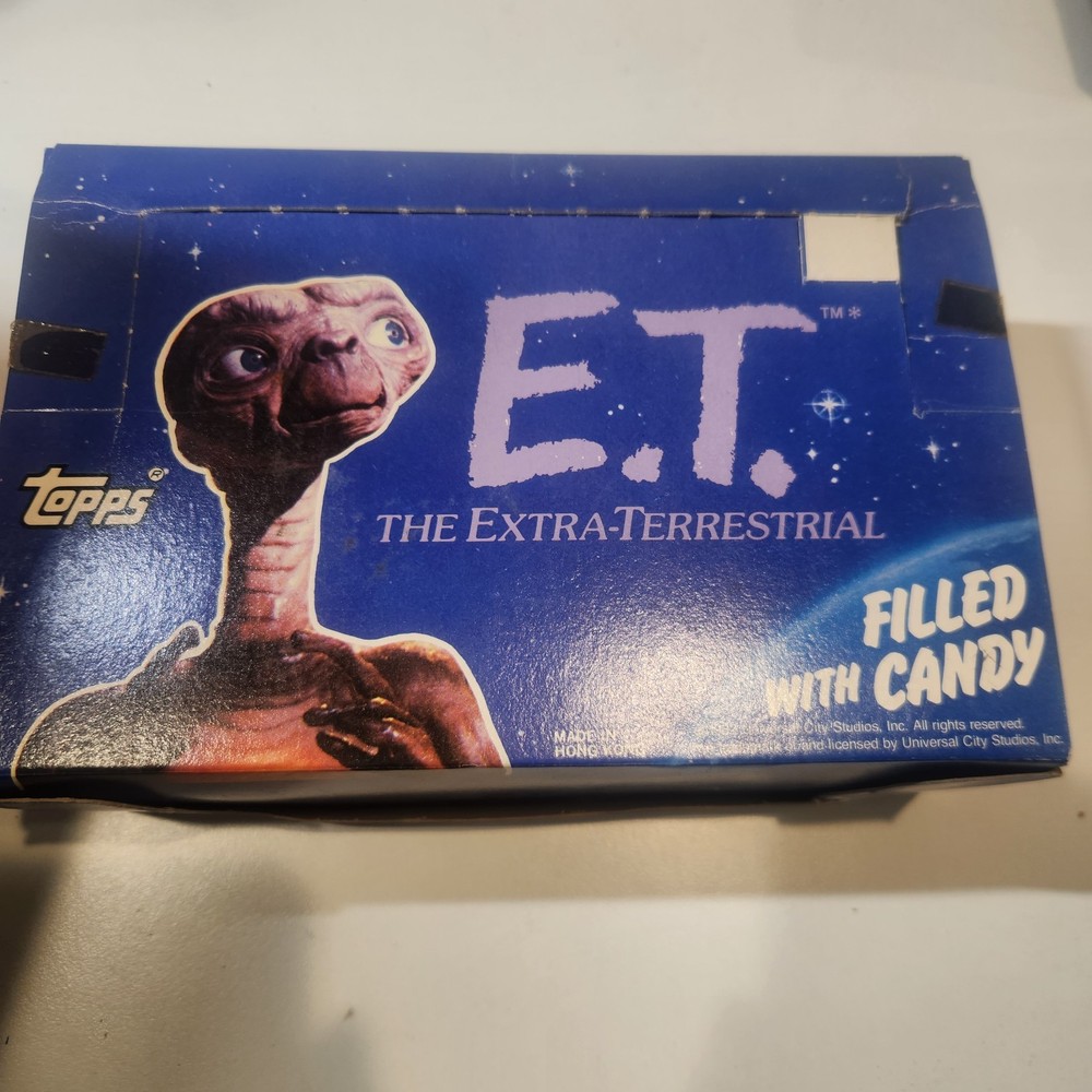 1982 Topps E.T. Movie Candy Head Display Box - Empty Box (with tray holder)