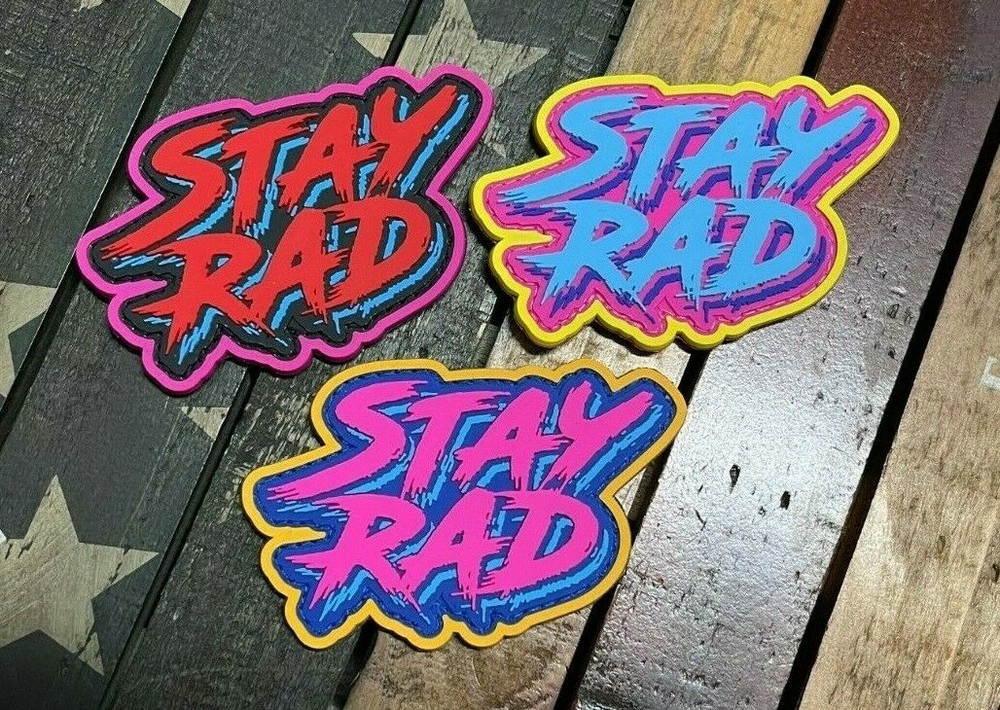Stay Rad '80'S Text PVC Morale Patch