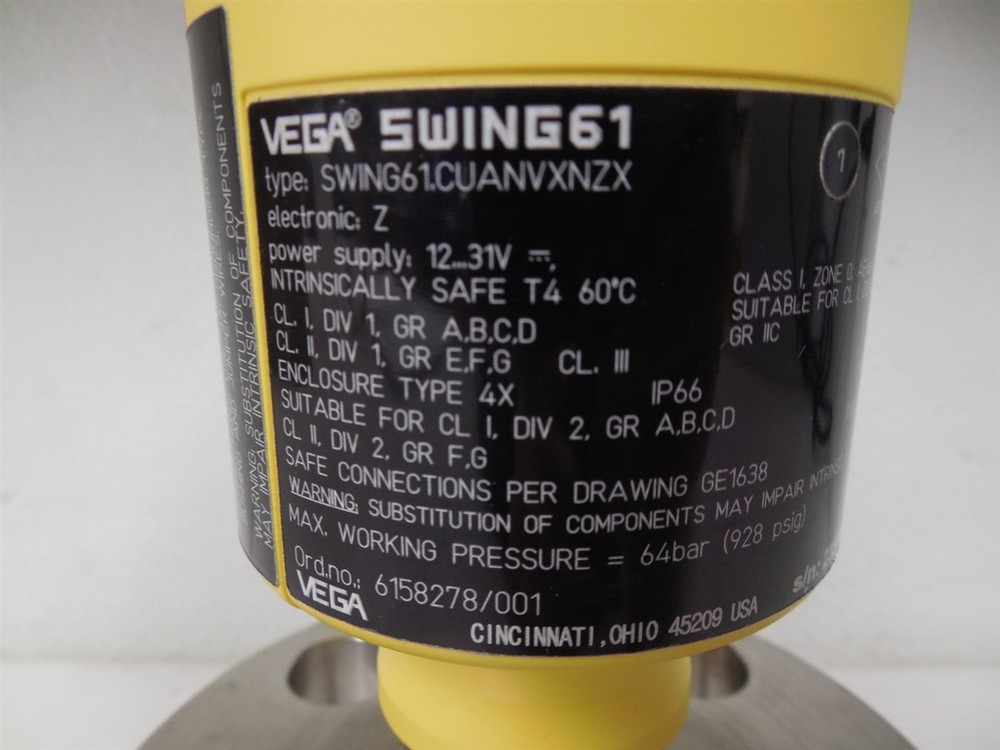 NEW Vega SWING61.CUANVXNZX Vibration Level Switch