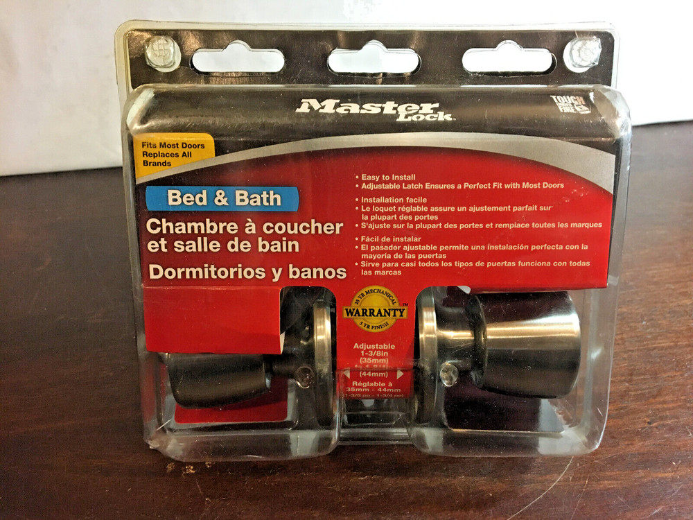 Master Lock, Bed Bath, New in Package, Satin Nickel