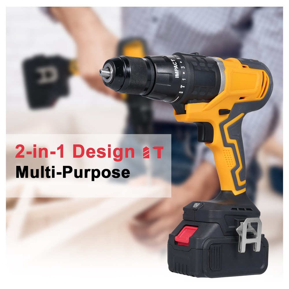 Cordless Power Tool Combo Kit 20V Drill Driver Electric Drill Angle Grinder KKHE