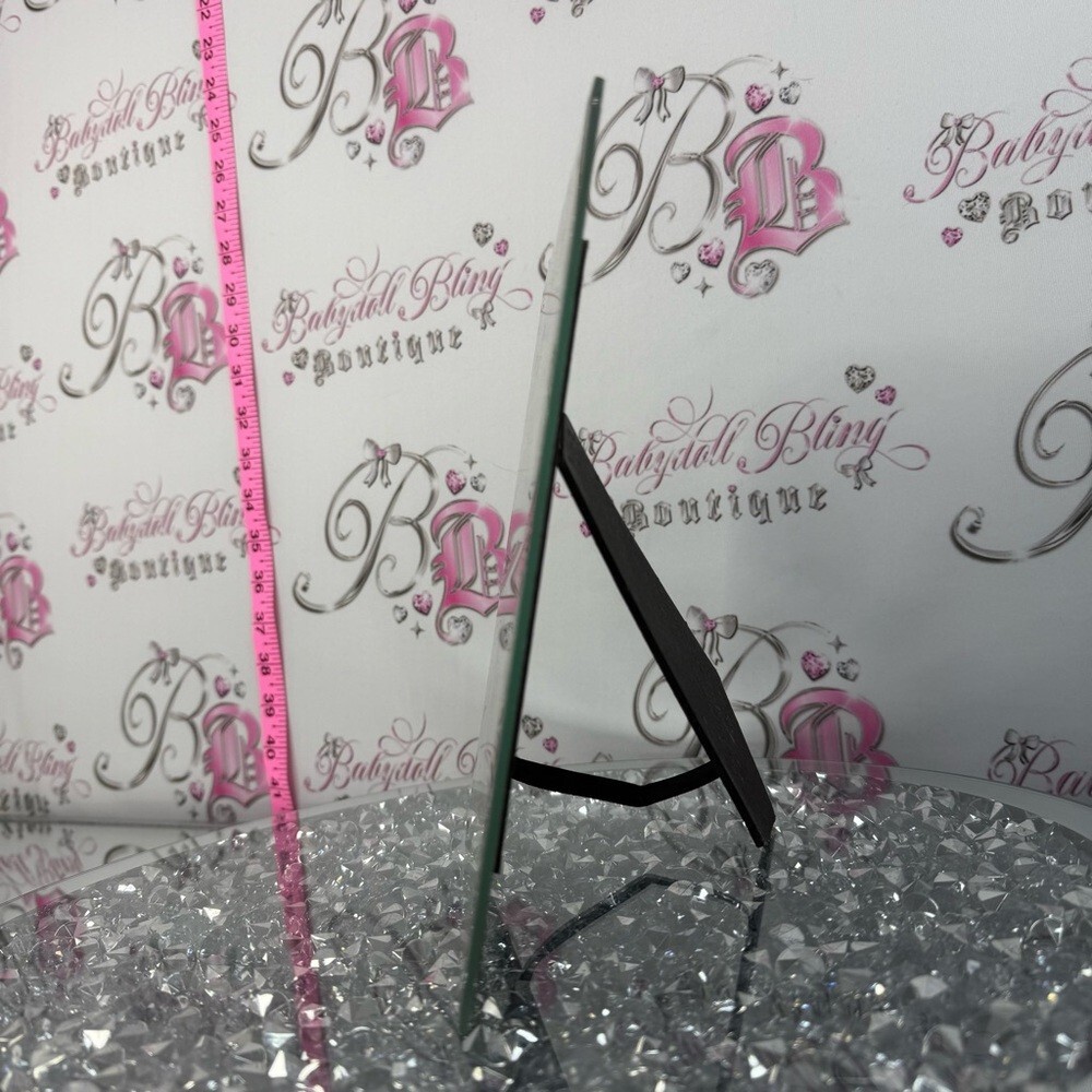 Picture frame sparkly silver Glitter Accent Picture Frame - Black and Silver