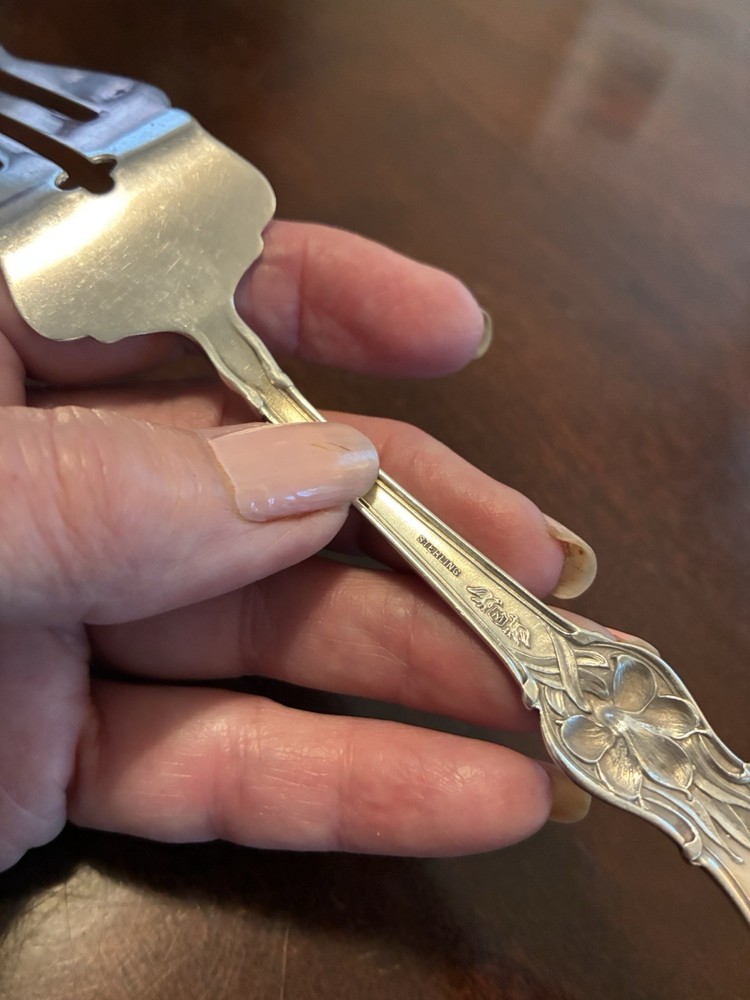 Antique Manchester Sterling Silver Serving Fork