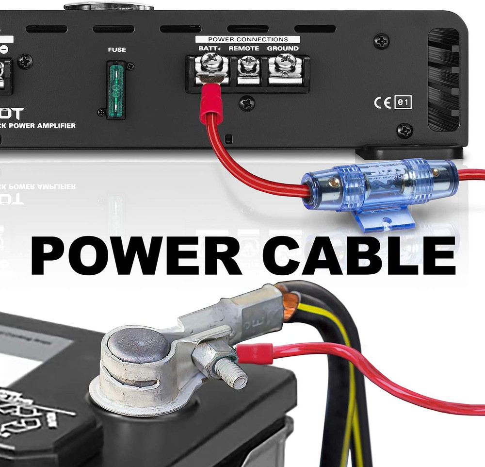 KIT2 8 Gauge Complete Car Amplifier Installation Wiring Kit
