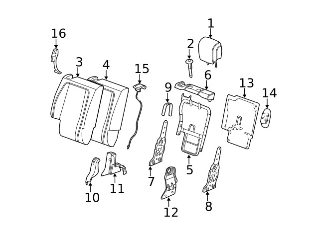 Genuine GM Headrest 20941105
