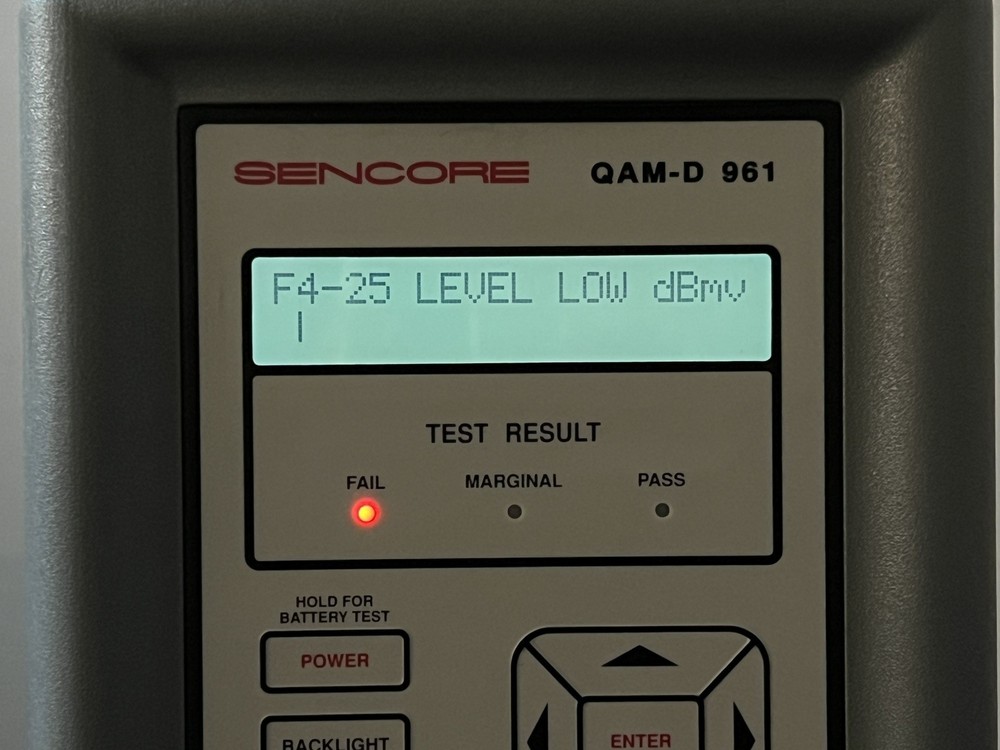 Senccore QAM-D 961A Cable TV System Analyzer Meter - A533