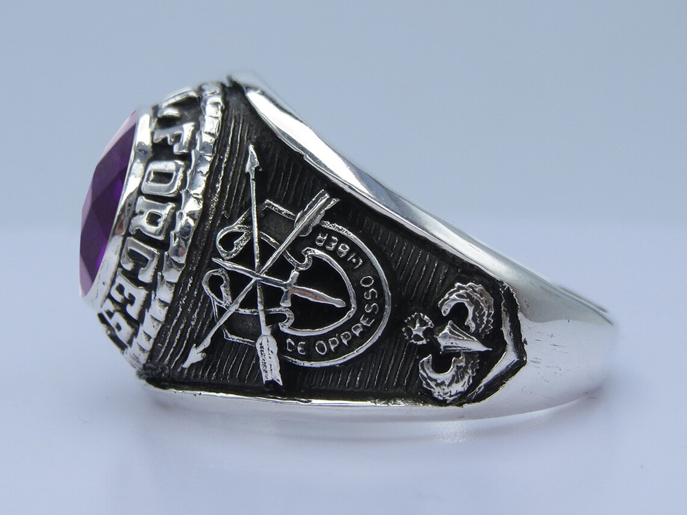 SILVER 925 , USSF RING , US SPECIAL FORCES RING , USSF RING USSF , US size 12.75