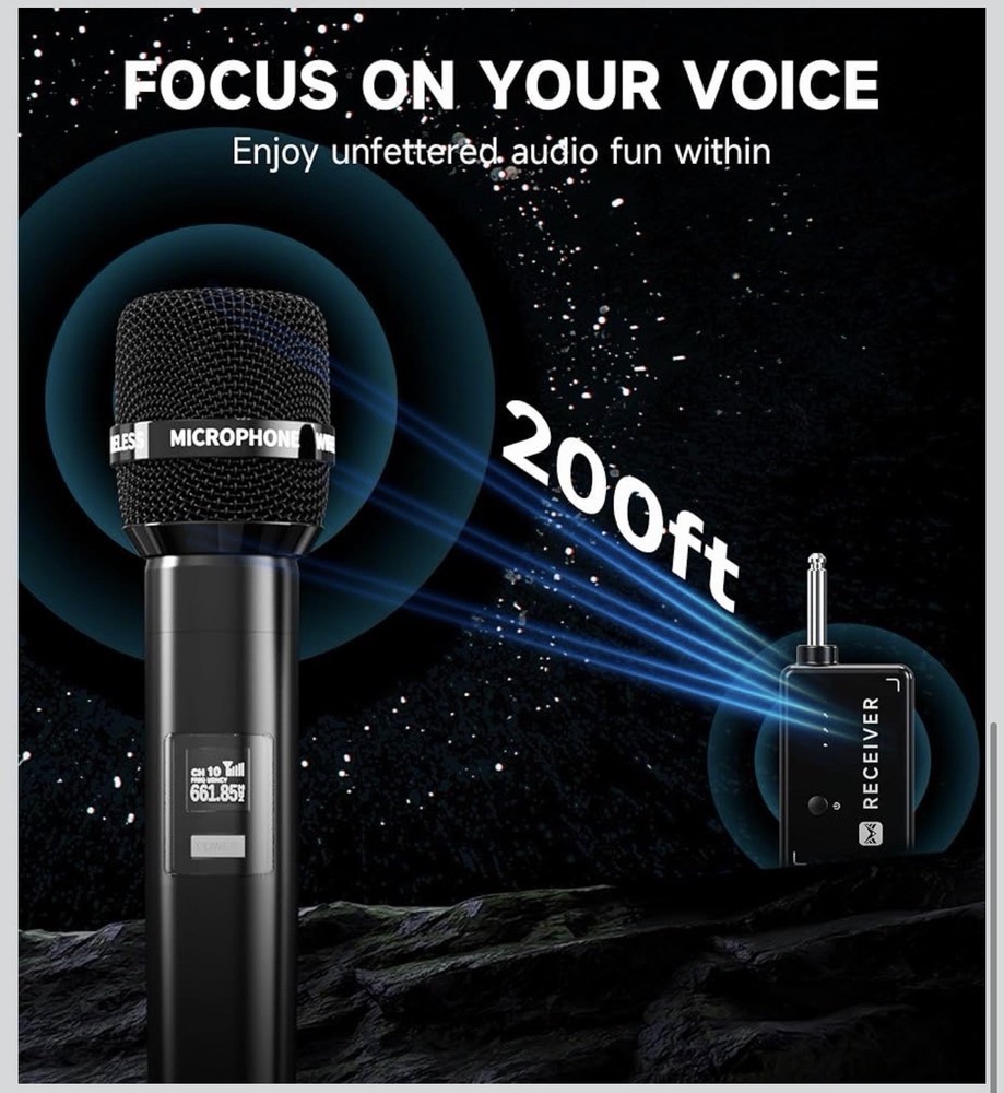 Wireless Microphones, Wireless Microphone with One-to-One Chip Connection, 40H