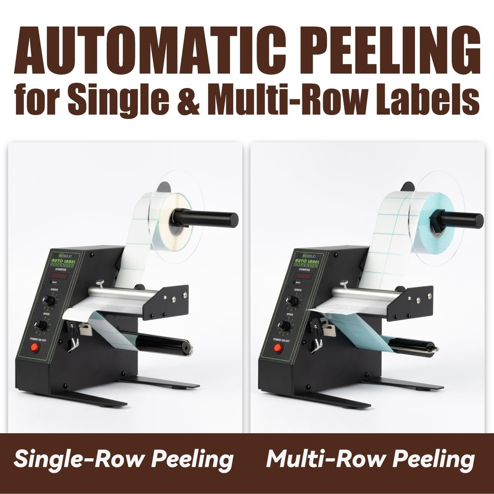 U.S. Solid Automatic Label Dispenser 4.52 in Width Fanfold Labels Counter