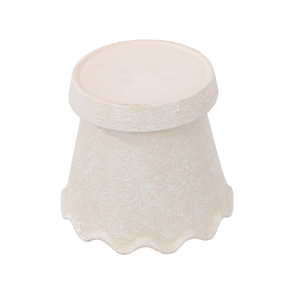Wave Ceramic Planter Pot Cream 8 inch