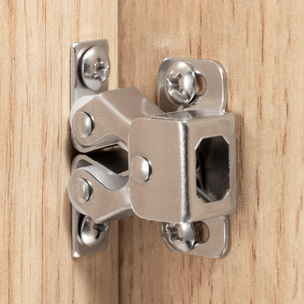 2 PCS Cabinet Latch Double Roller Catch Hardware for Cupboard Closet Cabinet Doo