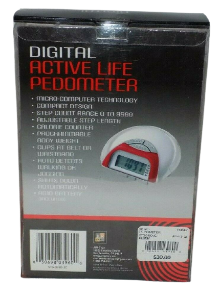 Pedometer Digital Active Life Stay Active Steps, Calorie Count, Distance