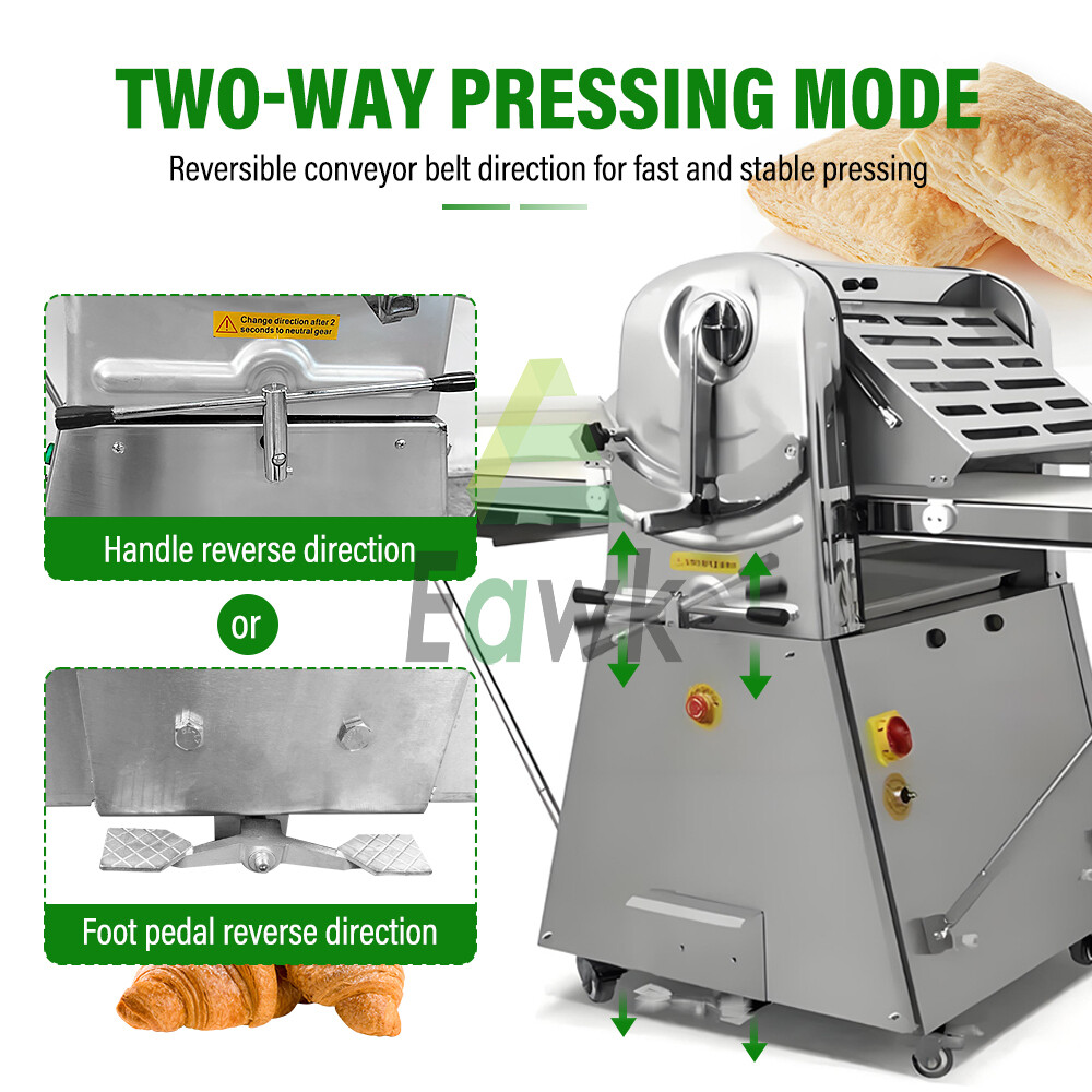 Dough Sheeter Reversible Roller Machine Pastry Bakery Roller Rolling Machine