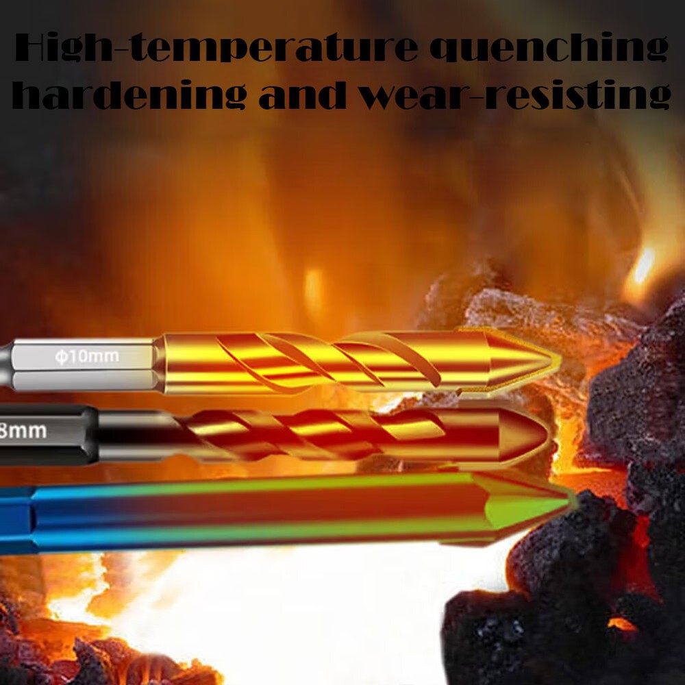 4pcs High-Strength Eccentric Twist Drill Bit, Oblique Head Eccentric Drill Bit