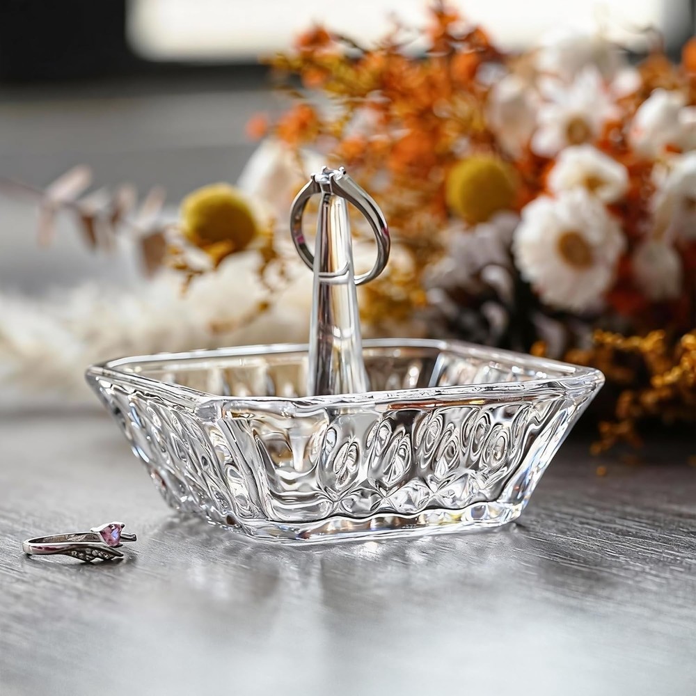H&D Crystal Ring Holder Dish