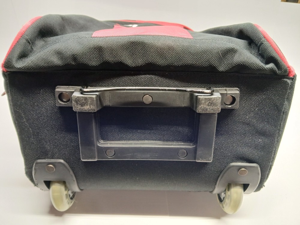 900 Global Red Black Bowling Bag (Single Ball) W/Height Roller Handle