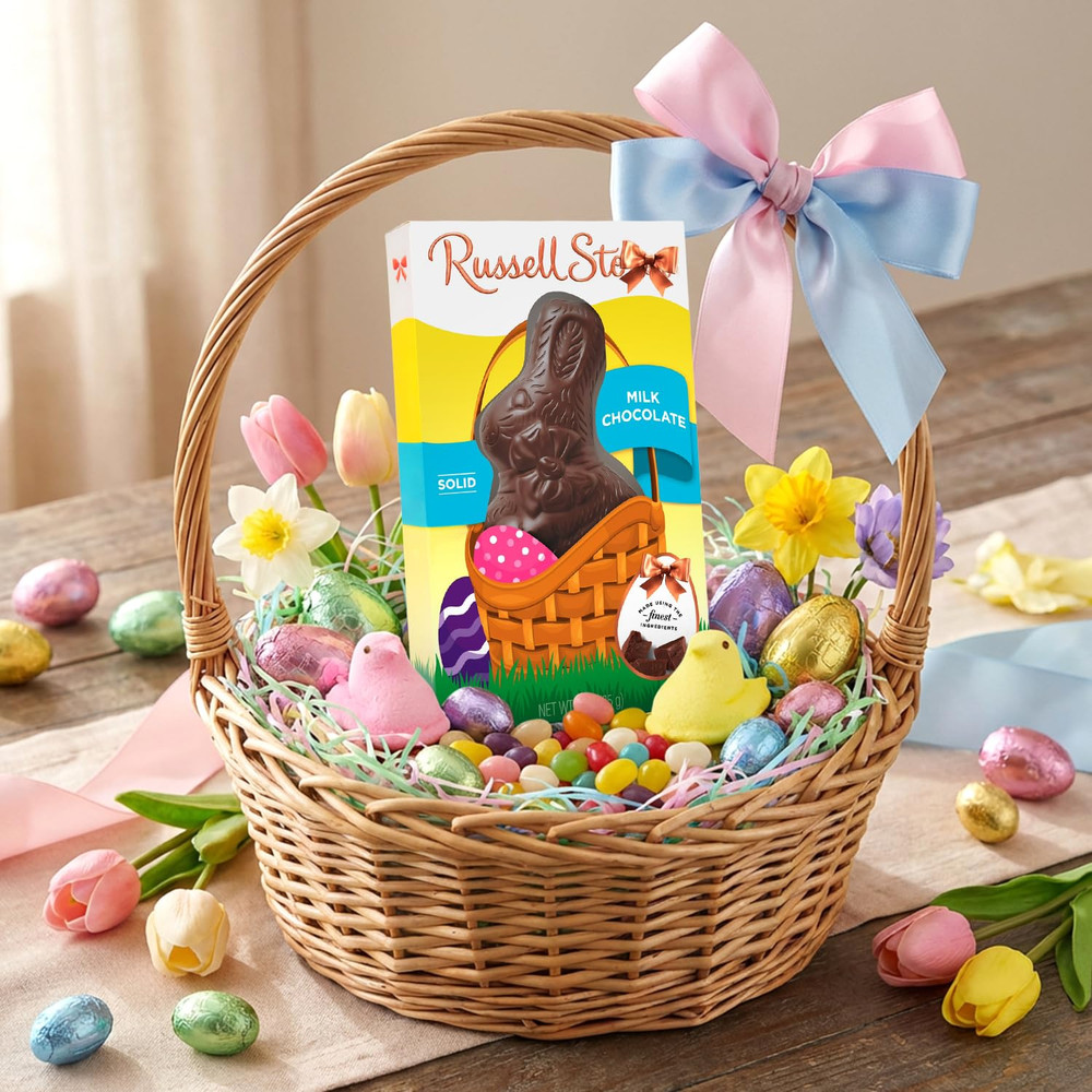 Solid Milk Chocolate Bunnies -Easter Chocolate Bunny Perfect for Easter Baskets