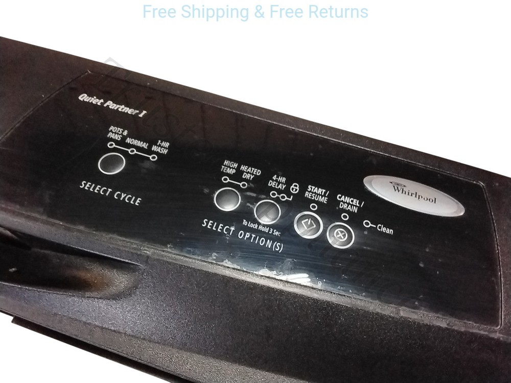 OEM Dishwasher Control Panel W10290140 BLACK