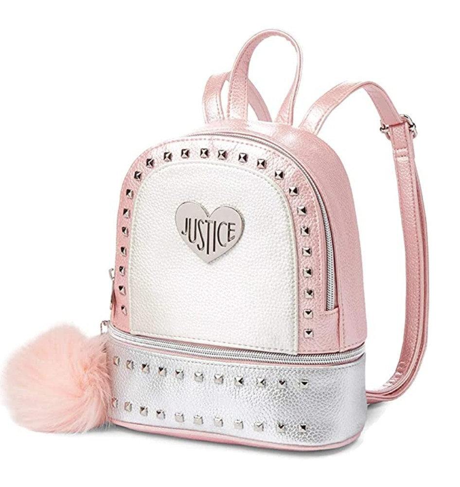 Justice Pebbled Studded Mini Backpack