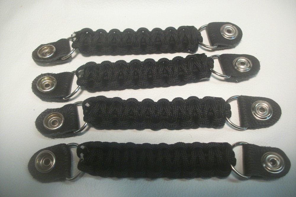 Vest extenders SOLID BLACK para cord lightweight STRONG!! By Stitch!!!!