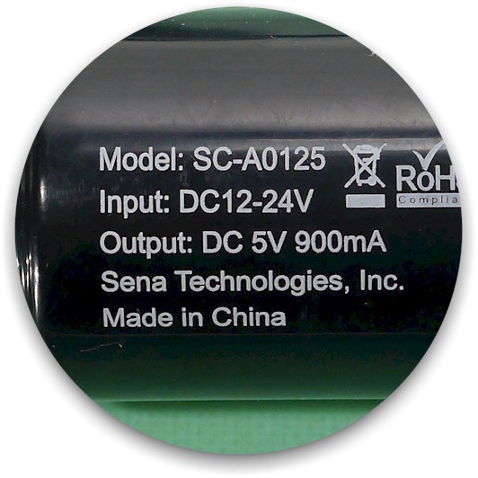 NEW SENA SC-A0125 Angled A-Type AUTO/Cigarette Charger (Micro-USB)