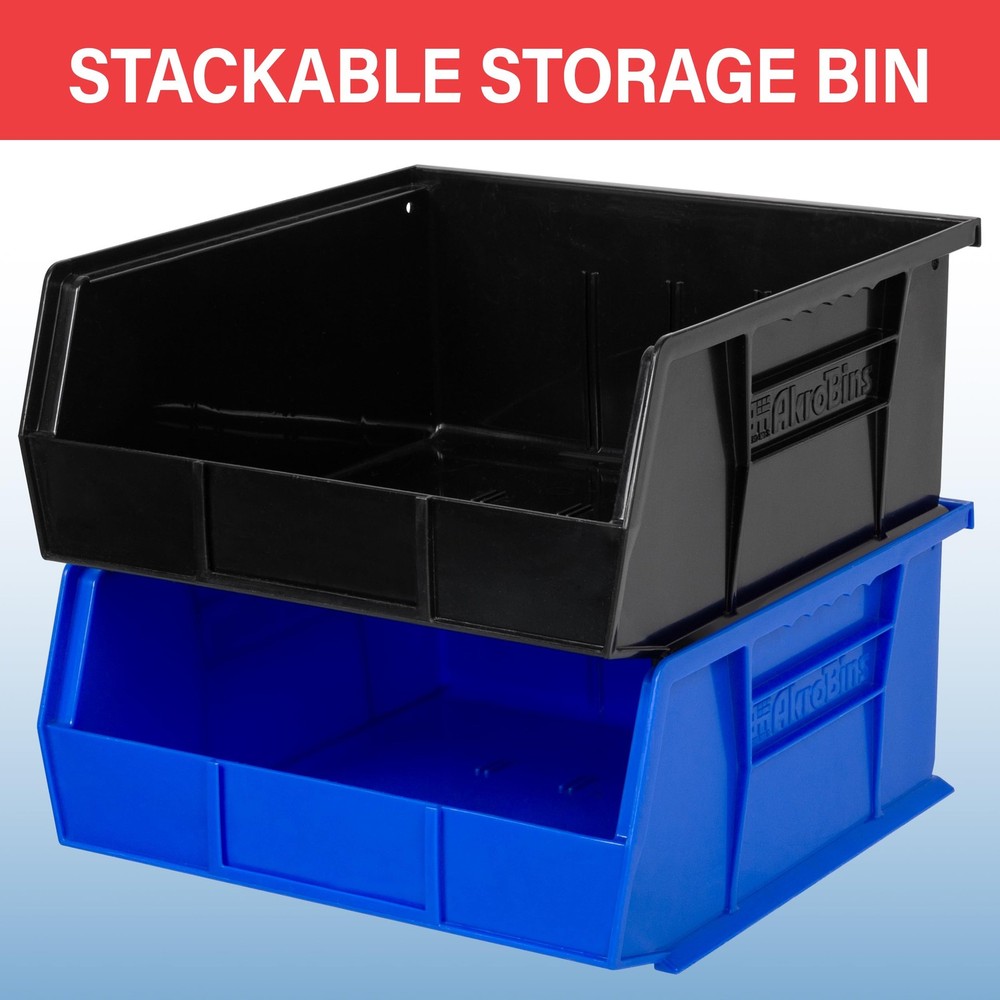 30235 AkroBins Plastic Storage Bins, Space-Saving Stackable Bins for Garage, ...