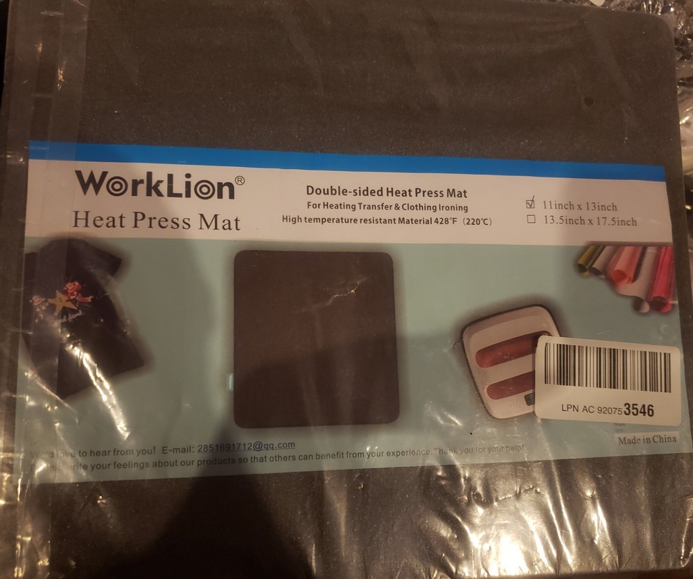 WORKLION Heat Press Mat 11"x13": Double-Sided Fireproof Materials Protective Res