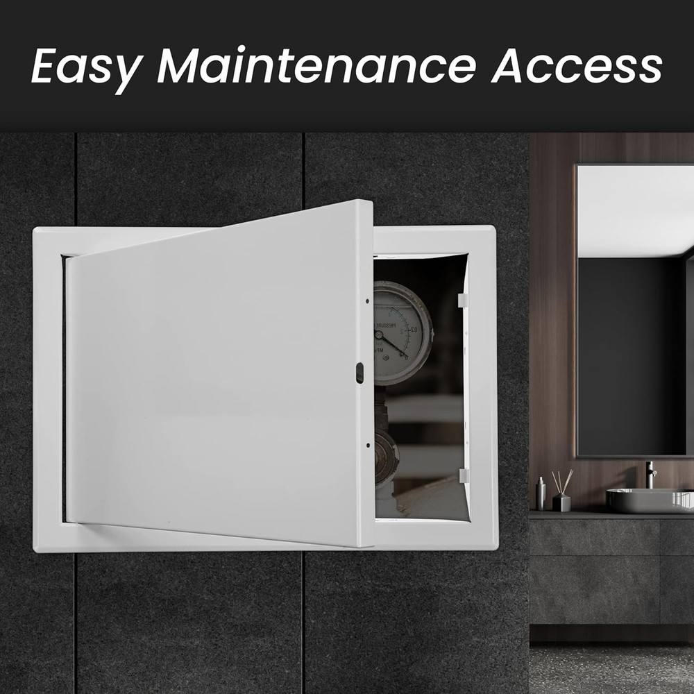 16x20 Inch White Polymer Coated Steel Access Panel - Elegant & Practical Design