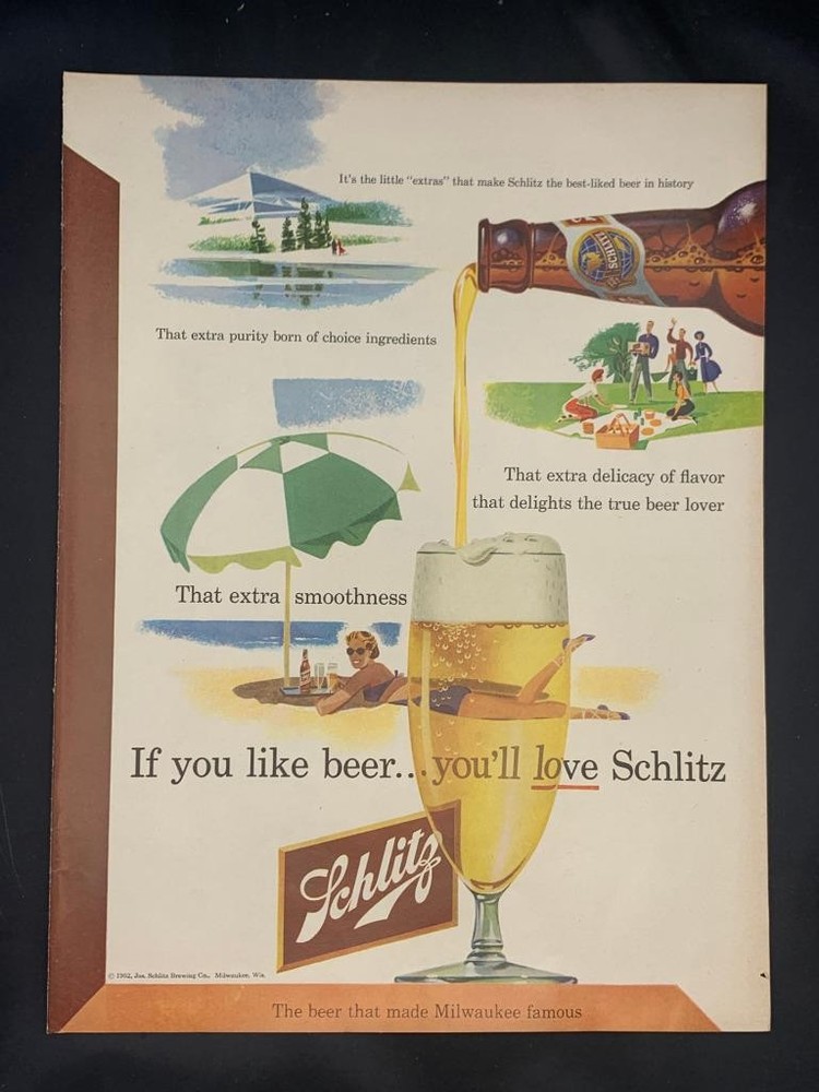 Magazine Ad* - 1952 - Schlitz Beer - (#2)